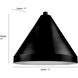 R Series Satin Black 17 inch Cone Shade